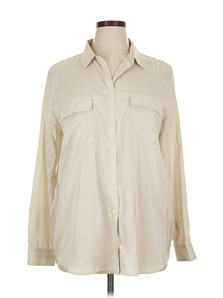 Gap Long Sleeve Blouse In Neutral