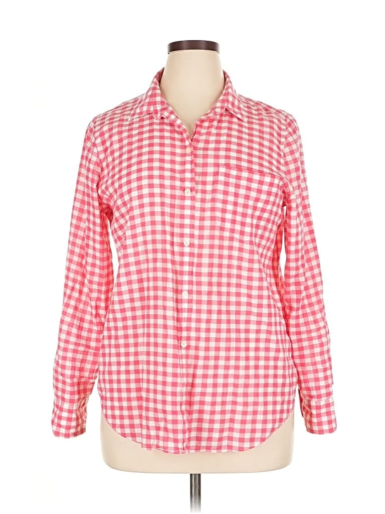 Pre-owned J.crew Factory Store Long Sleeve Button Down Shirt In Pink
