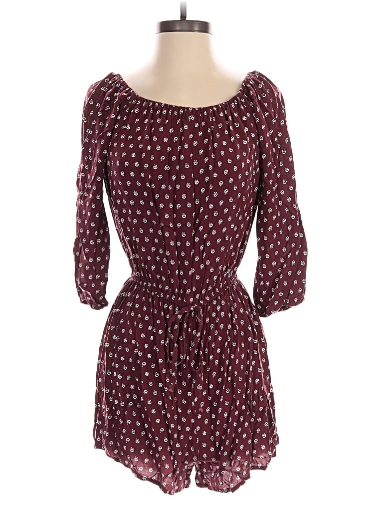 Click to view more detailed imagery on our partner's website Pre-owned Abercrombie & Fitch Romper In Burgundy