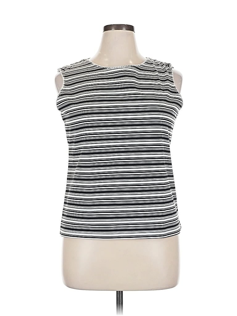 Click to view more detailed imagery on our partner's website Pre-owned Liz Claiborne Sleeveless Top White Boatneck Tops