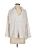 Free People Metallic Silver White Pullover Sweater Size XS - photo 1