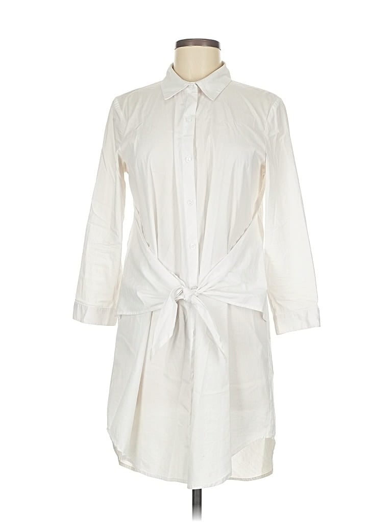 Pre-owned Bobeau Casual Dress In White
