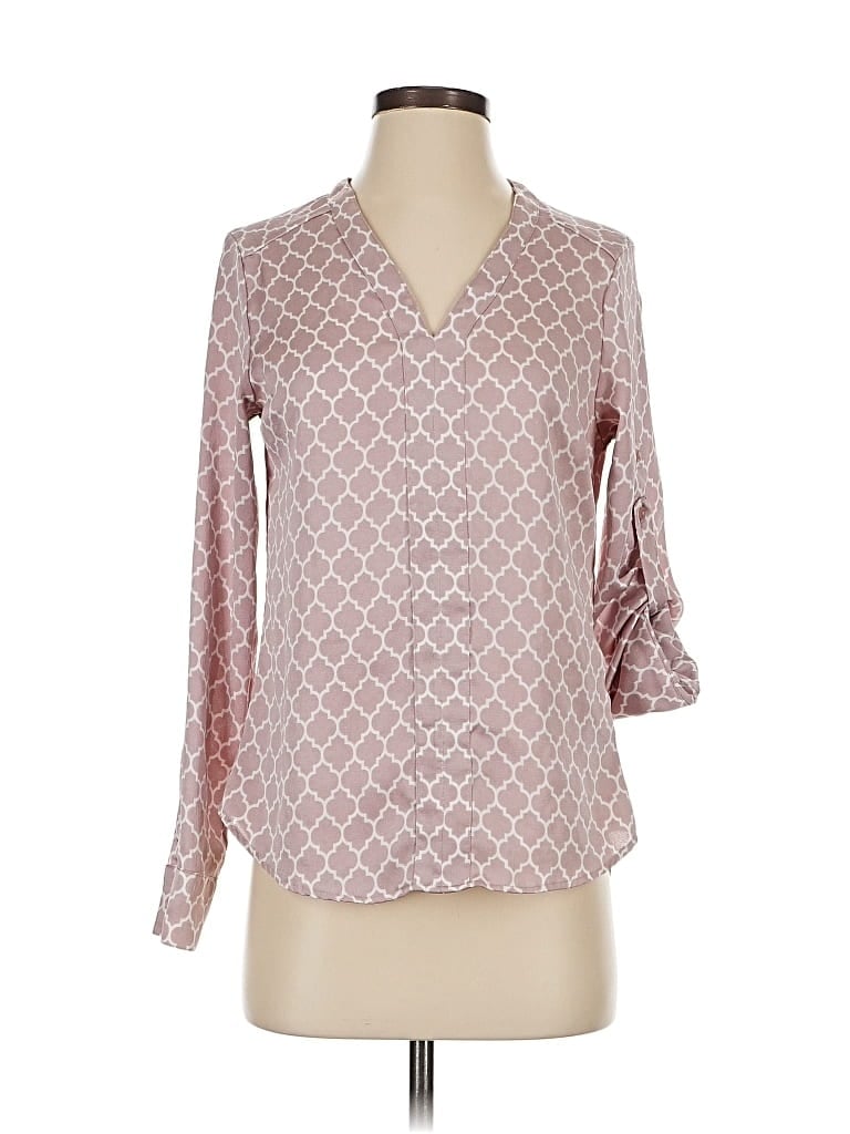 EXPRESS Pre-owned Long Sleeve Blouse In Pink
