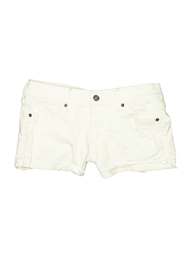 Pre-owned Abercrombie & Fitch Denim Shorts In White