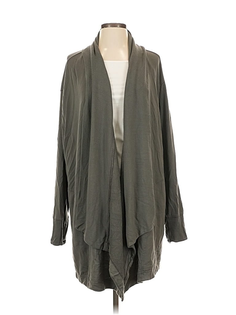 Pre-owned Athleta Cardigan Sweater In Gray