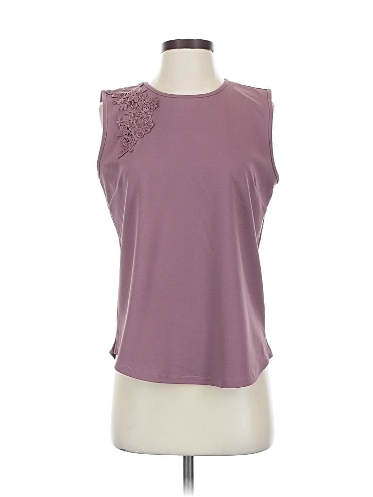Pre-owned Ann Taylor Factory Sleeveless Blouse In Purple