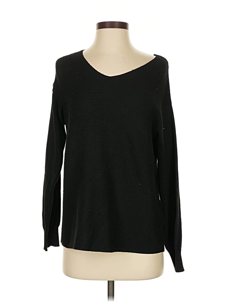 Pre-owned Ella Moss Pullover Sweater In Black