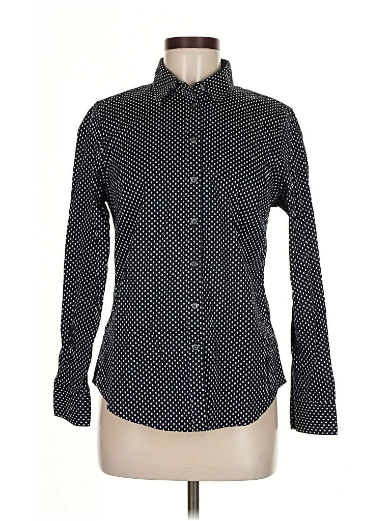 Pre-owned Banana Republic Factory Store Long Sleeve Button Down Shirt In Black