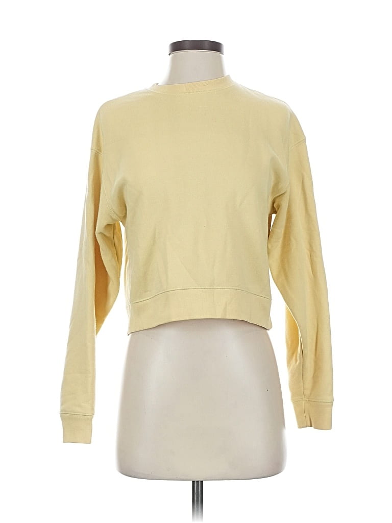 Pre-owned Uniqlo Sweatshirt In Yellow