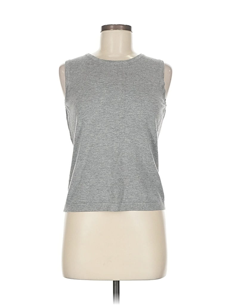 Pre-owned Grace Elements Pullover Sweater In Silver