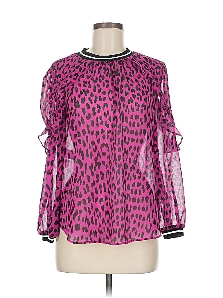 Pre-owned Rachel Rachel Roy Long Sleeve Blouse In Pink