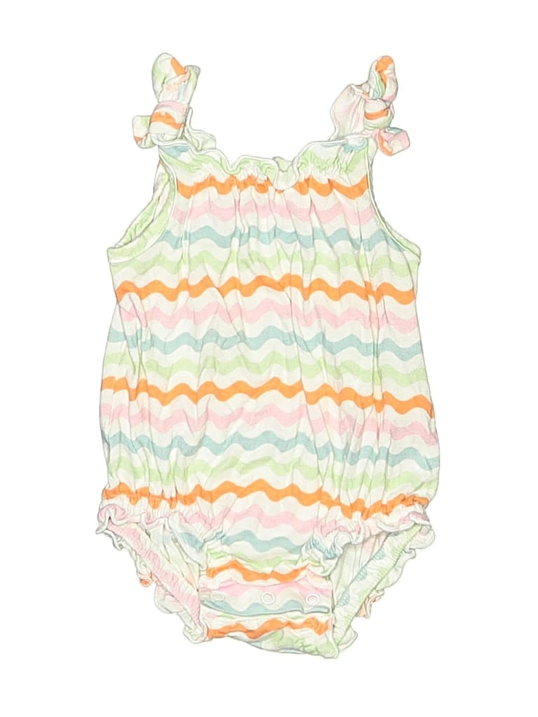 Pre-owned Old Navy Babies' Short Sleeve Onesie In White