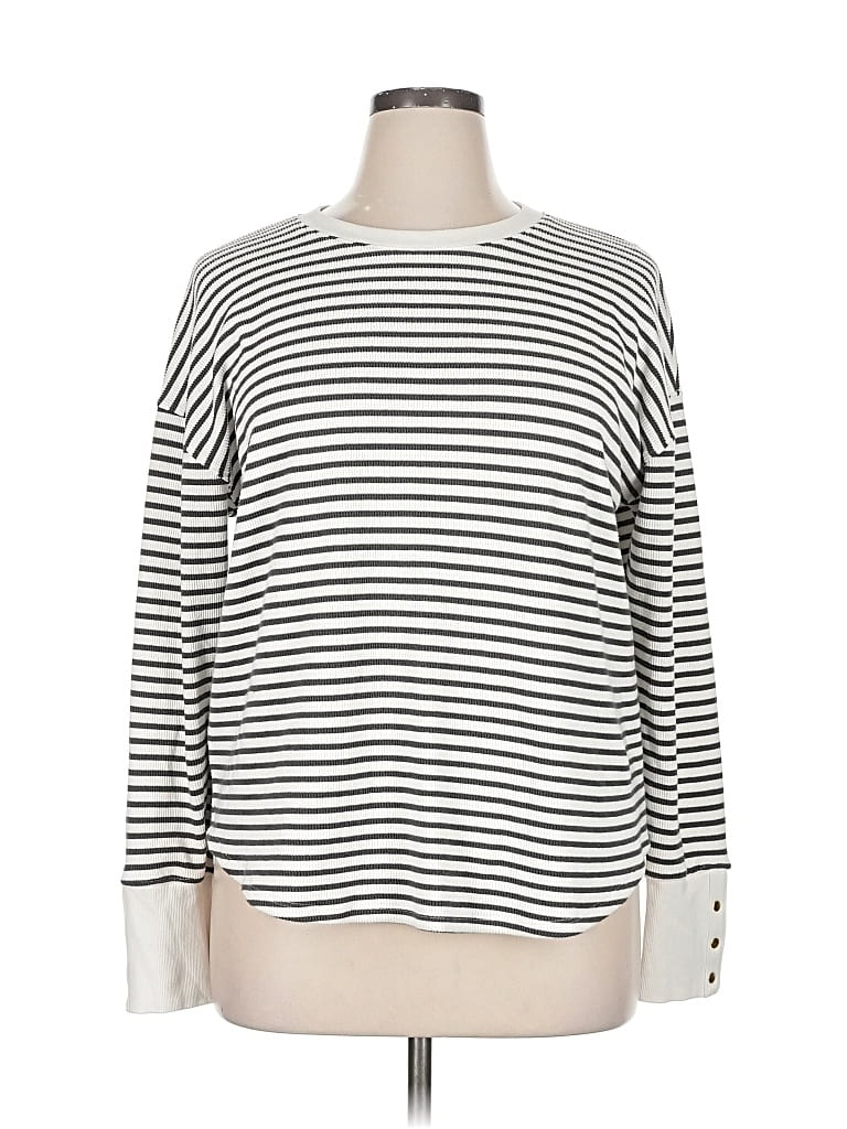 Pre-owned Sonoma Goods For Life 3/4 Sleeve T-shirt In White