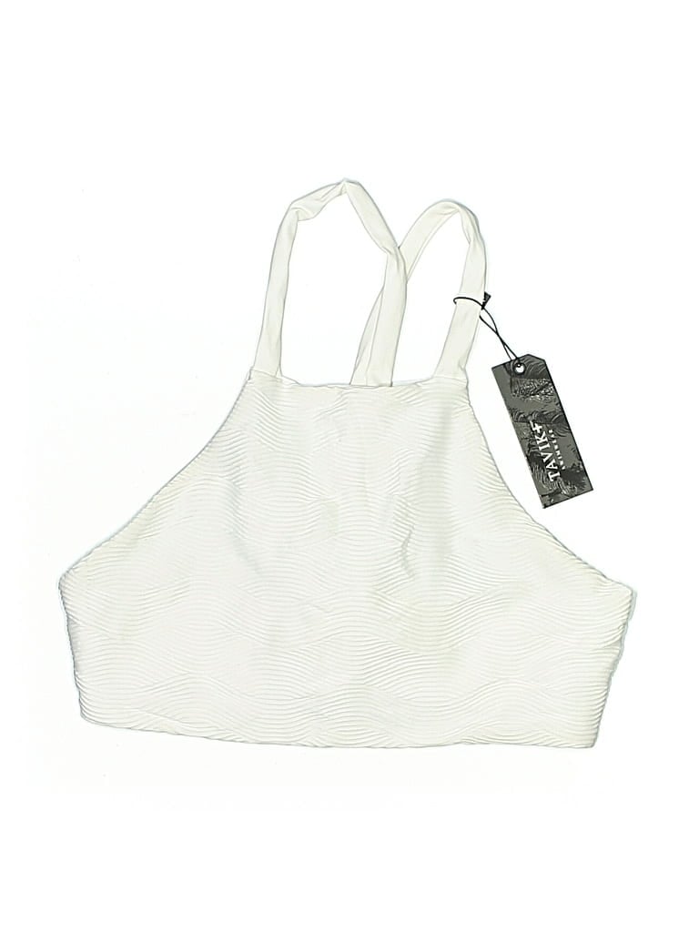 Pre-owned Tavik Swimsuit Top Ivory Swimwear In White