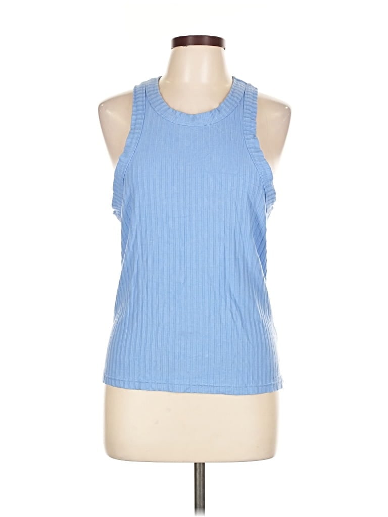 Pre-owned Fp Movement Tank Top Blue Halter Neckline Tops