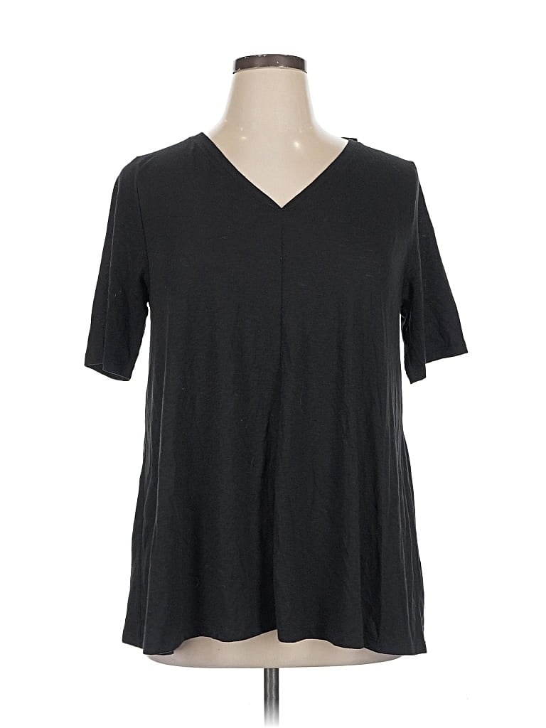 Lane Bryant Short Sleeve T-shirt In Black