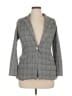 NY Collection Houndstooth Gray Blazer Size 0X - photo 1