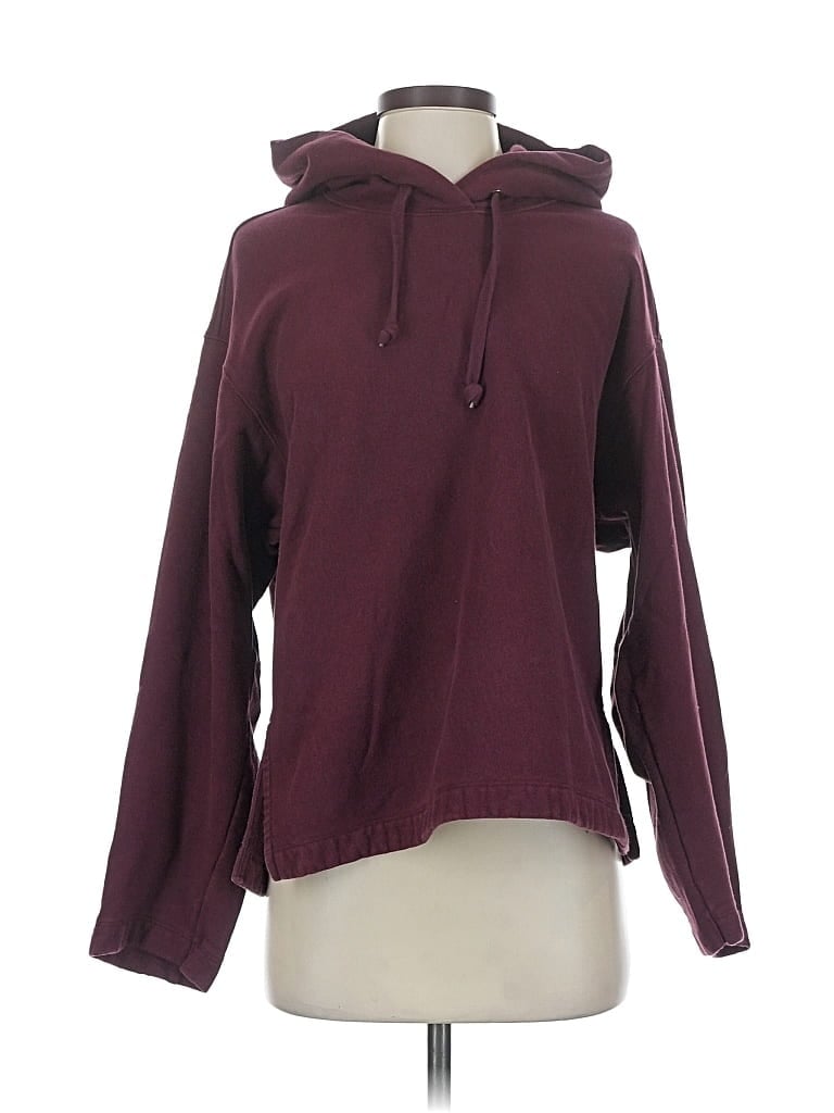 Pre-owned Uniqlo U Pullover Hoodie In Burgundy