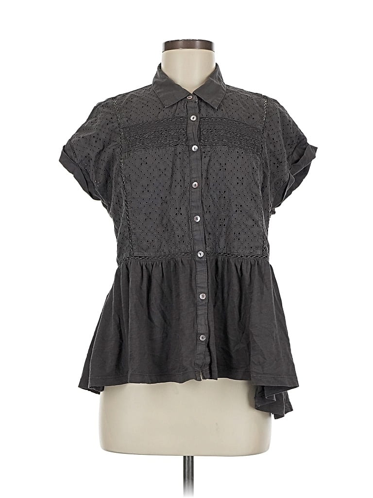 Pre-owned Lucky Brand Short Sleeve Polo Shirt In Gray