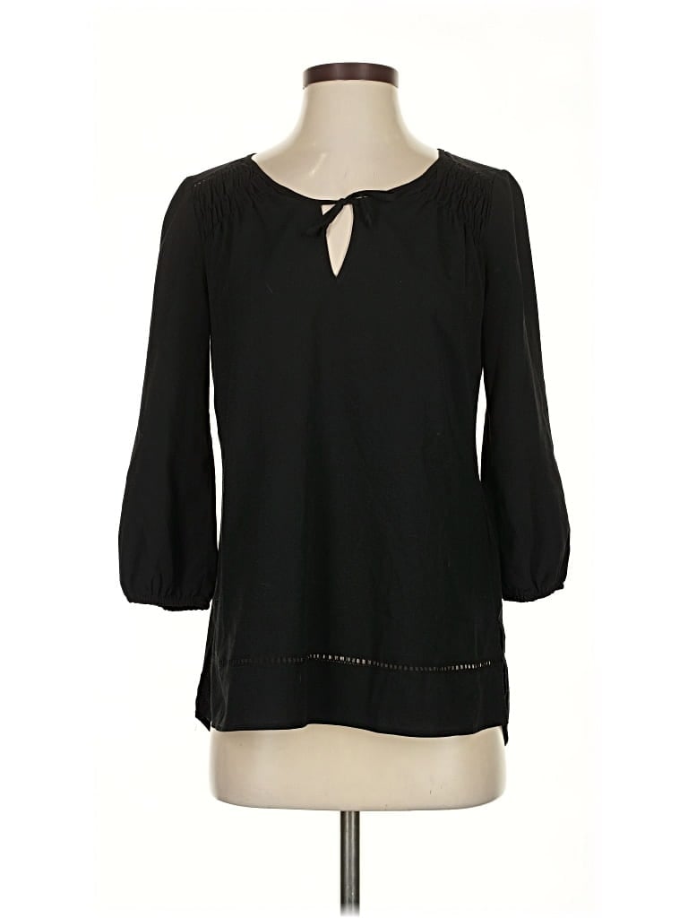 Pre-owned Princess Vera Wang 3/4 Sleeve Blouse In Black