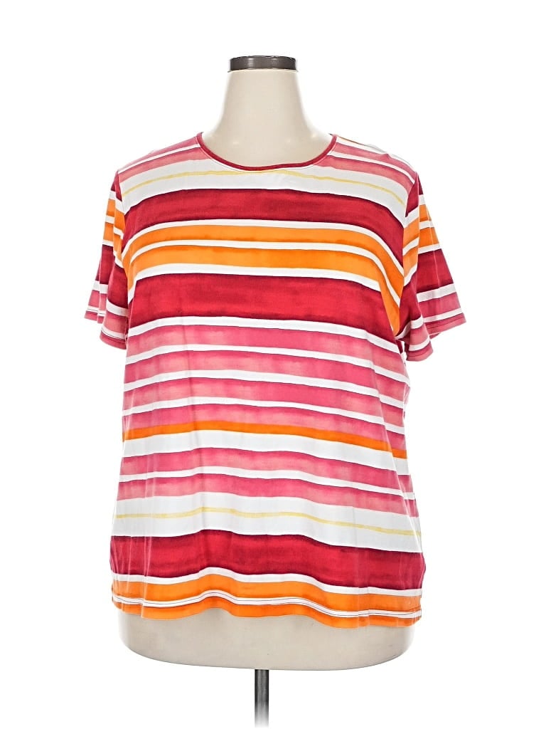 Pre-owned Croft & Barrow Short Sleeve T-shirt In Red