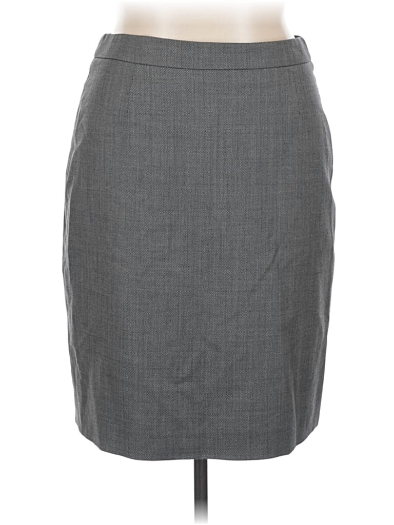 Pre-owned Assorted Brands Wool Skirt In Gray