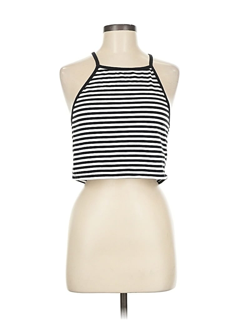 Pre-owned Divided By H&m Tank Top Black Halter Neckline Tops