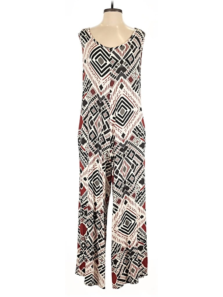 Pre-owned Lularoe Jumpsuit In White