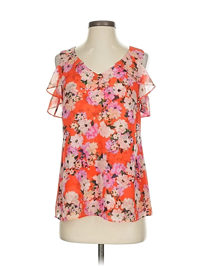 Pre-owned Cabi Sleeveless Blouse In Orange
