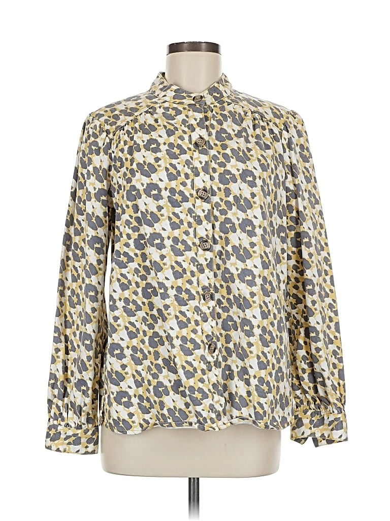 Pre-owned Cabi Long Sleeve Blouse In Yellow