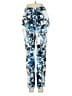 Bebe 100% Polyester Print Blue Active Pants Size 2 - photo 2