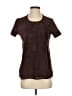 Ecru Brown Short Sleeve Top Size S - photo 1