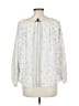 Express 100% Polyester Silver 3/4 Sleeve Blouse Size L - photo 2