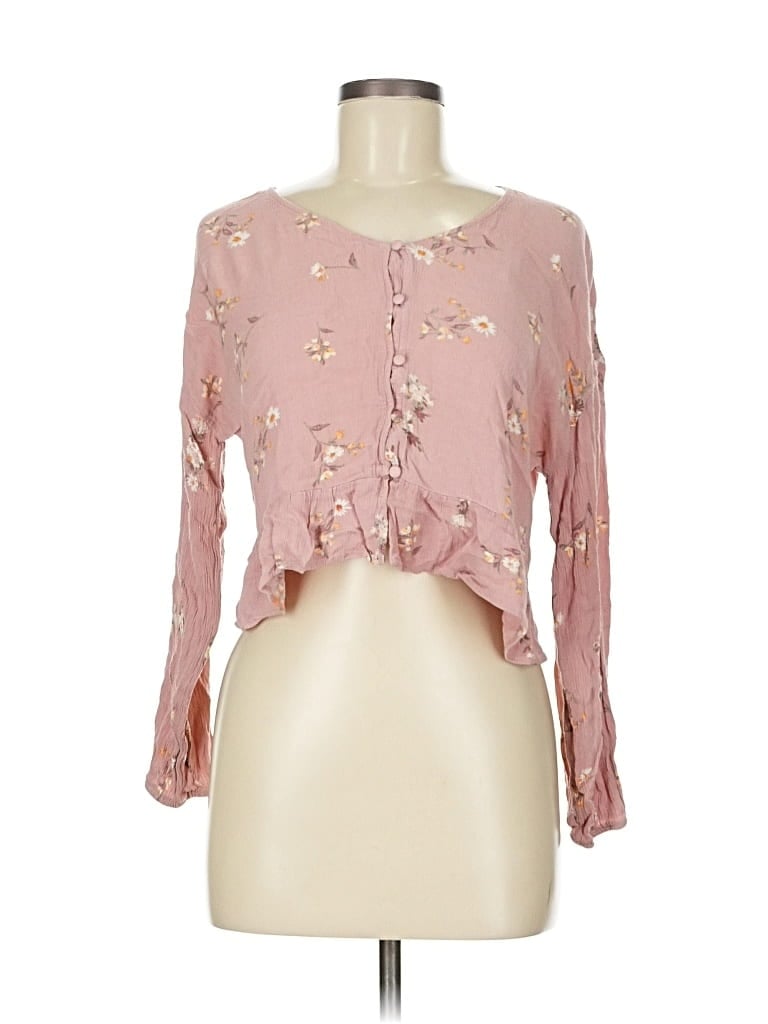 Pre-owned Hippie Rose 3/4 Sleeve Blouse In Pink