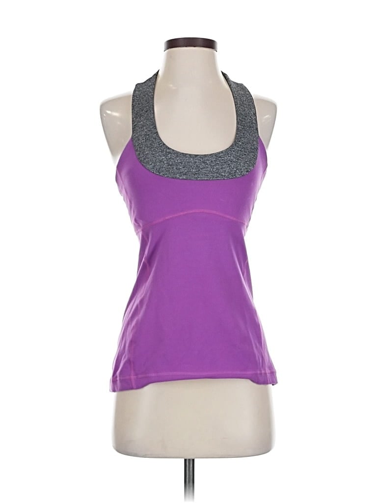 Pre-owned Lululemon Athletica Tank Top Purple Halter Neckline Tops