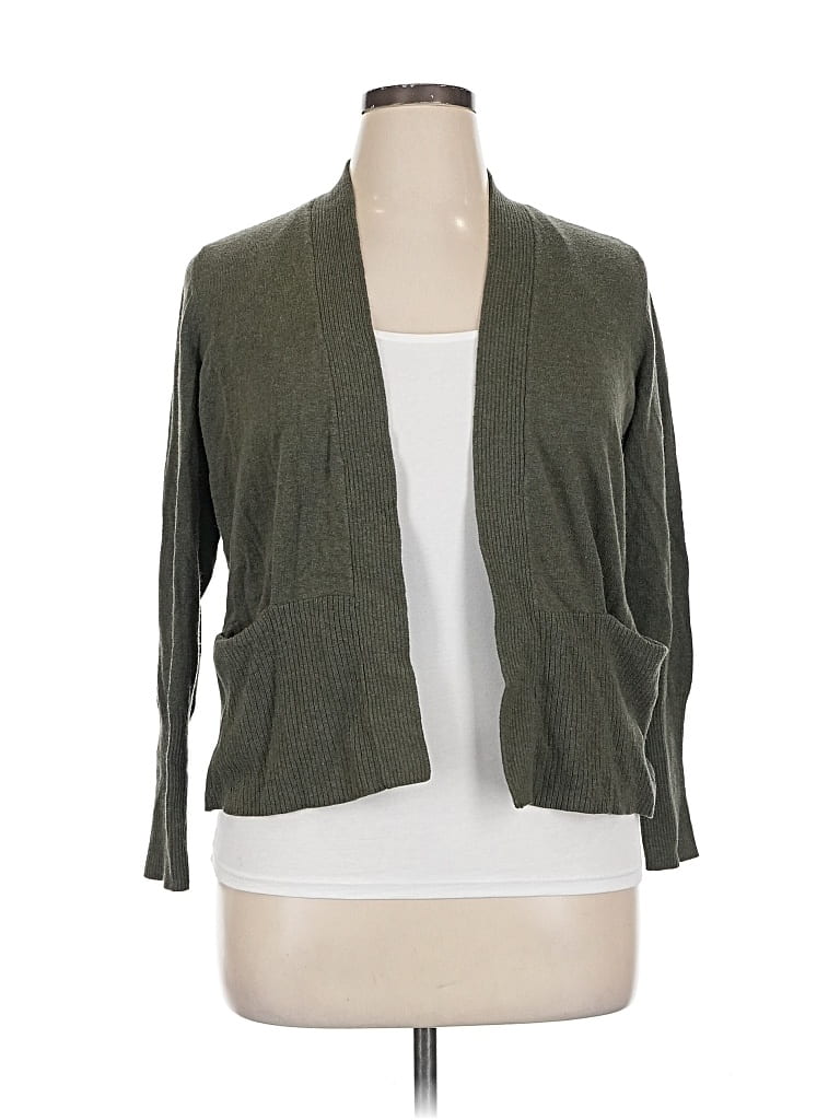 Pre-owned Sonoma Goods For Life Cardigan Sweater In Green