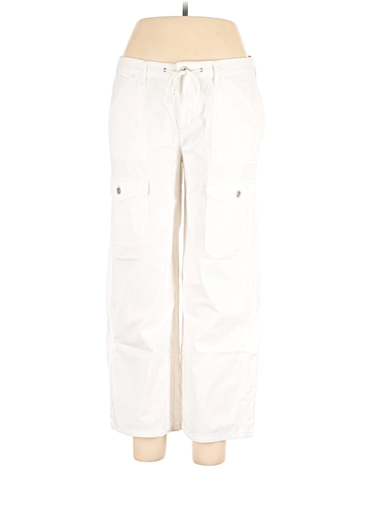 Pre-owned Dkny Jeans Cargo Pants In White