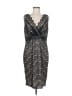 JS Collections 100% Nylon Chevron-herringbone Gray Black Cocktail Dress Size M - photo 1