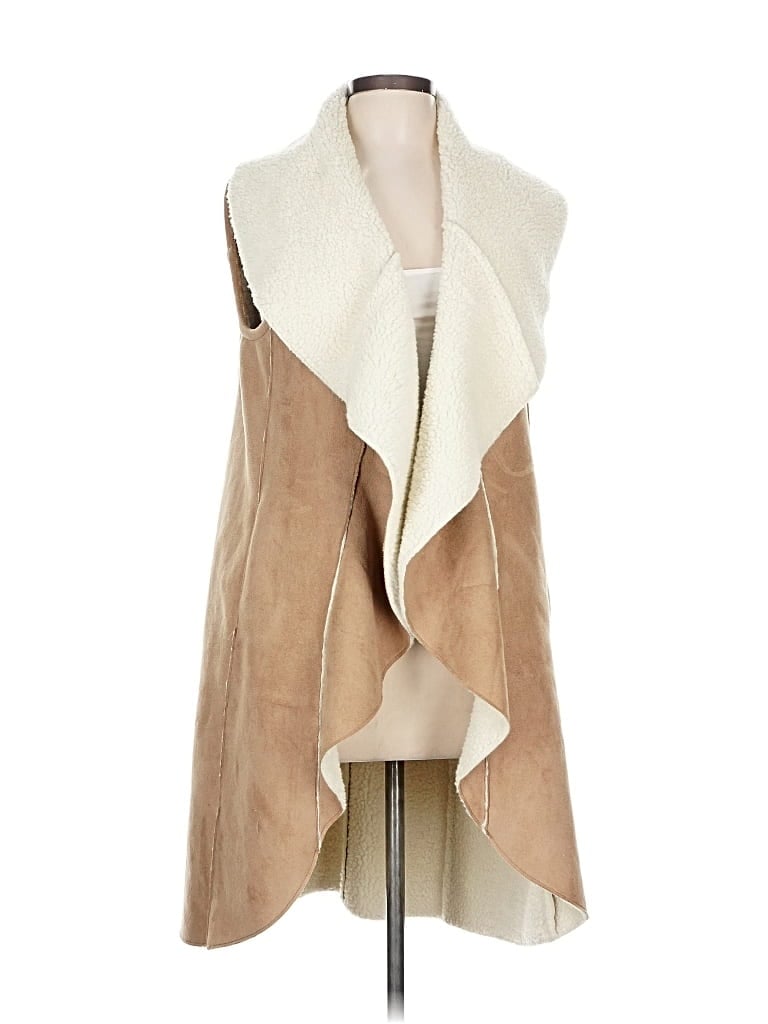 Pre-owned Left Coast By Dolan Vest In Brown