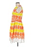 ASOS 100% Polyester Print Orange Cocktail Dress Size 8 - photo 5