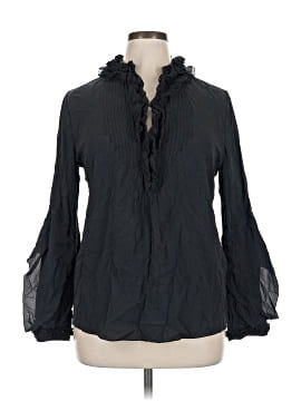 Elie Tahari Long Sleeve Silk Top