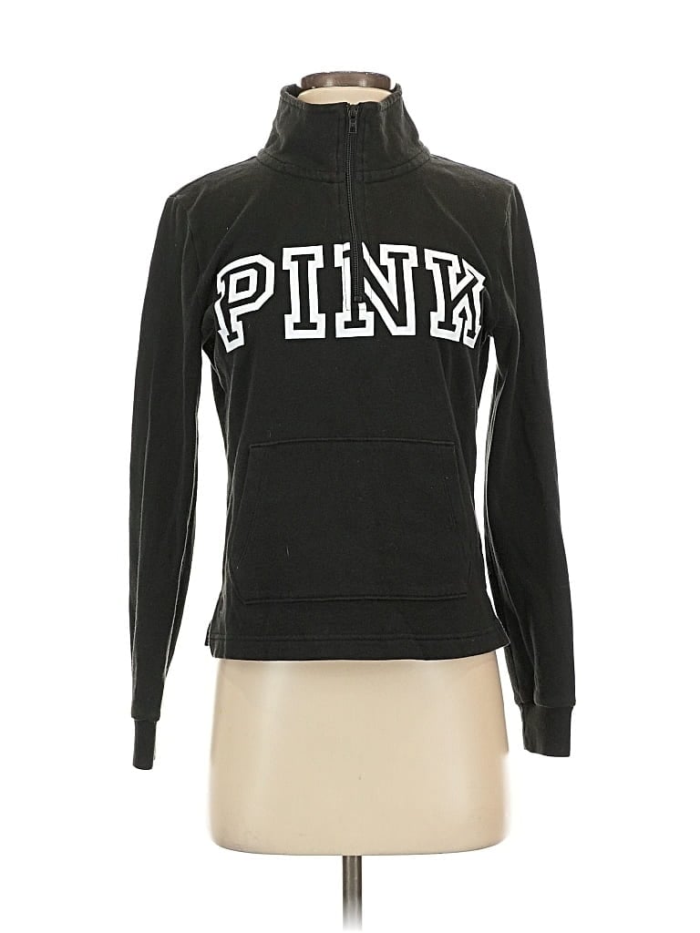 Pre-owned Victoria's Secret Pink Pullover Sweater In Black