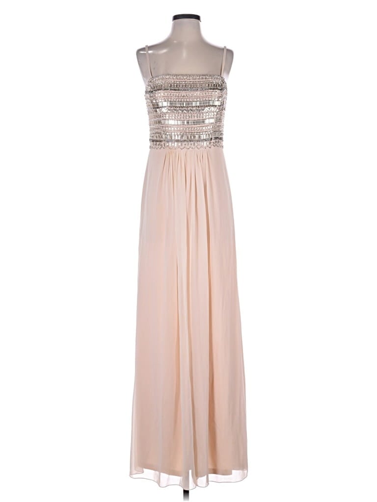 Pre-owned Aidan Mattox Cocktail Dress In Silver