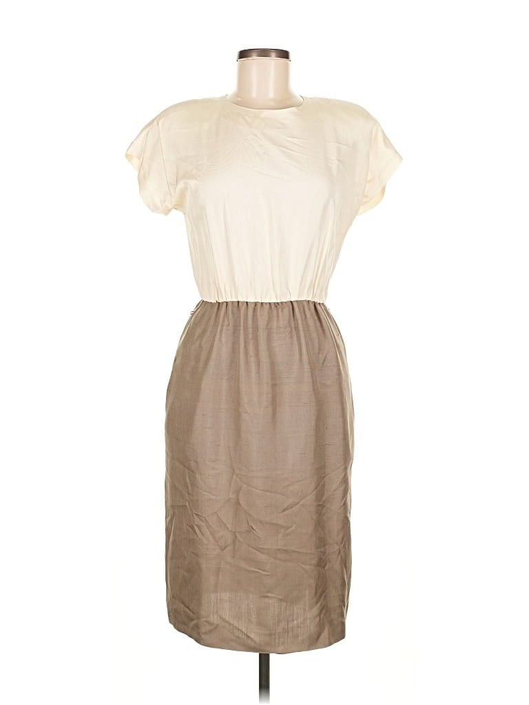 Pre-owned Liz Claiborne Collection Casual Dress In White