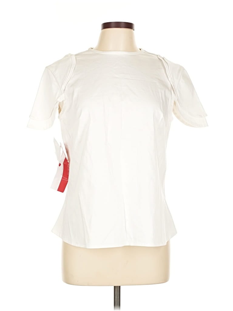 Pre-owned Assorted Brands Short Sleeve Blouse In White