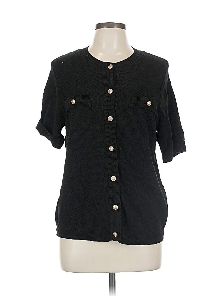 PRETTYGARDEN Pre-owned Cardigan Sweater In Black