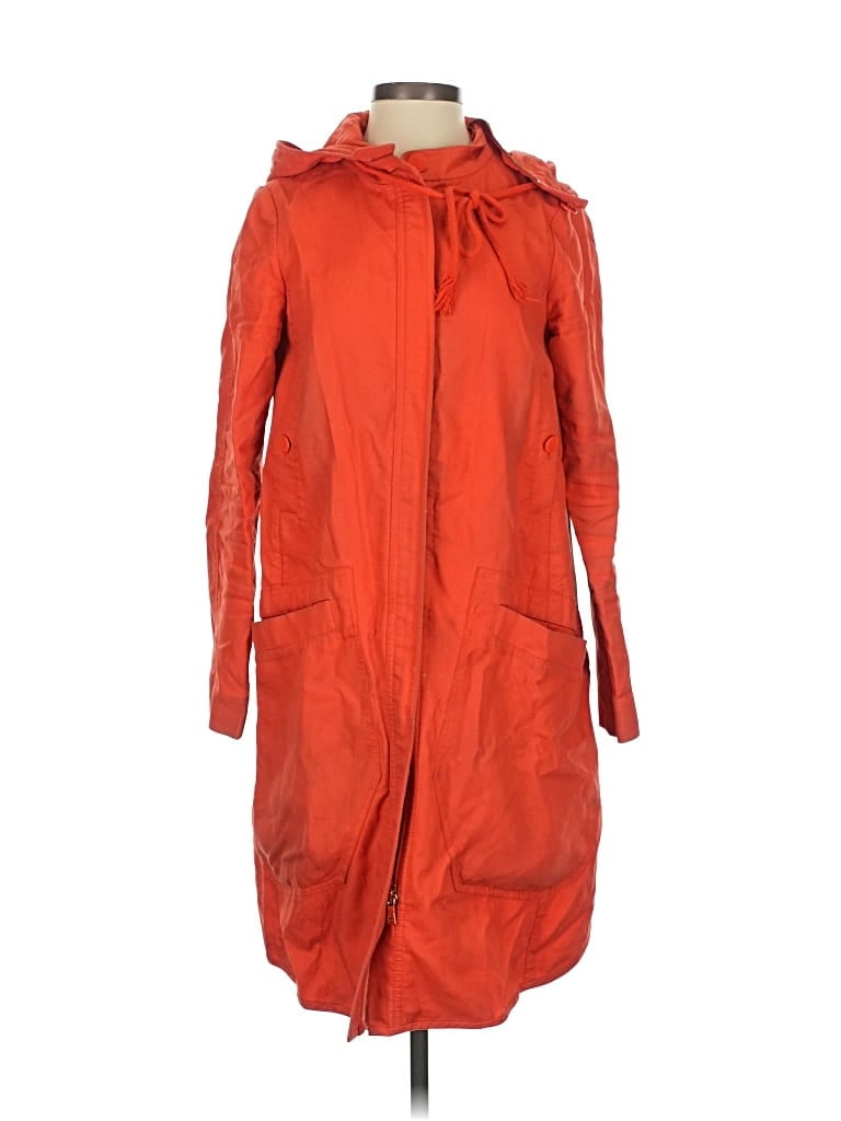 Pre-owned Tory Burch Raincoat In Orange