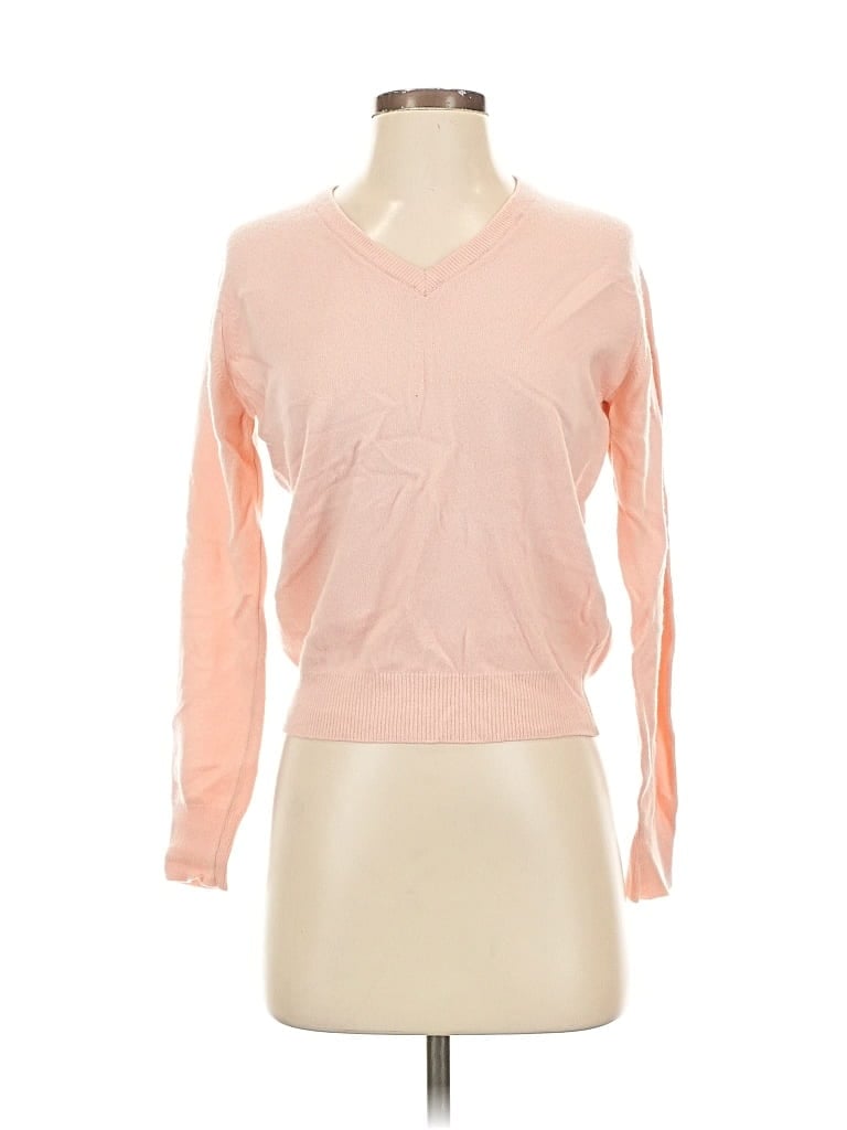 Pre-owned Nordstrom Cashmere Pullover Sweater In Pink