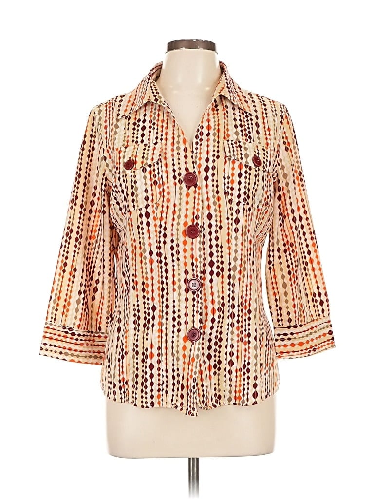 UNIQUE SPECTRUM Pre-owned 3/4 Sleeve Blouse In Orange