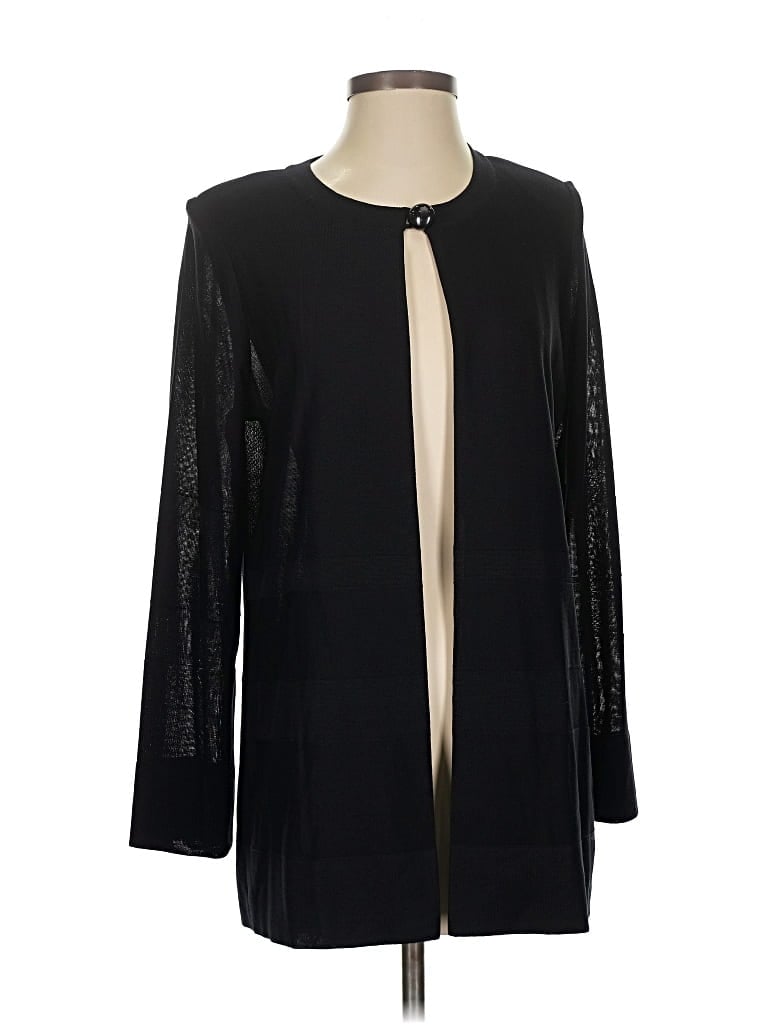 Pre-owned Misook Cardigan Sweater In Black